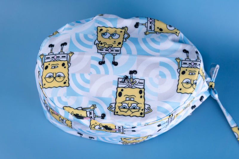 Gorro quirúrgico bob esponja azul