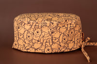 Gorro quirúrgico winnie collage 1 mostaza