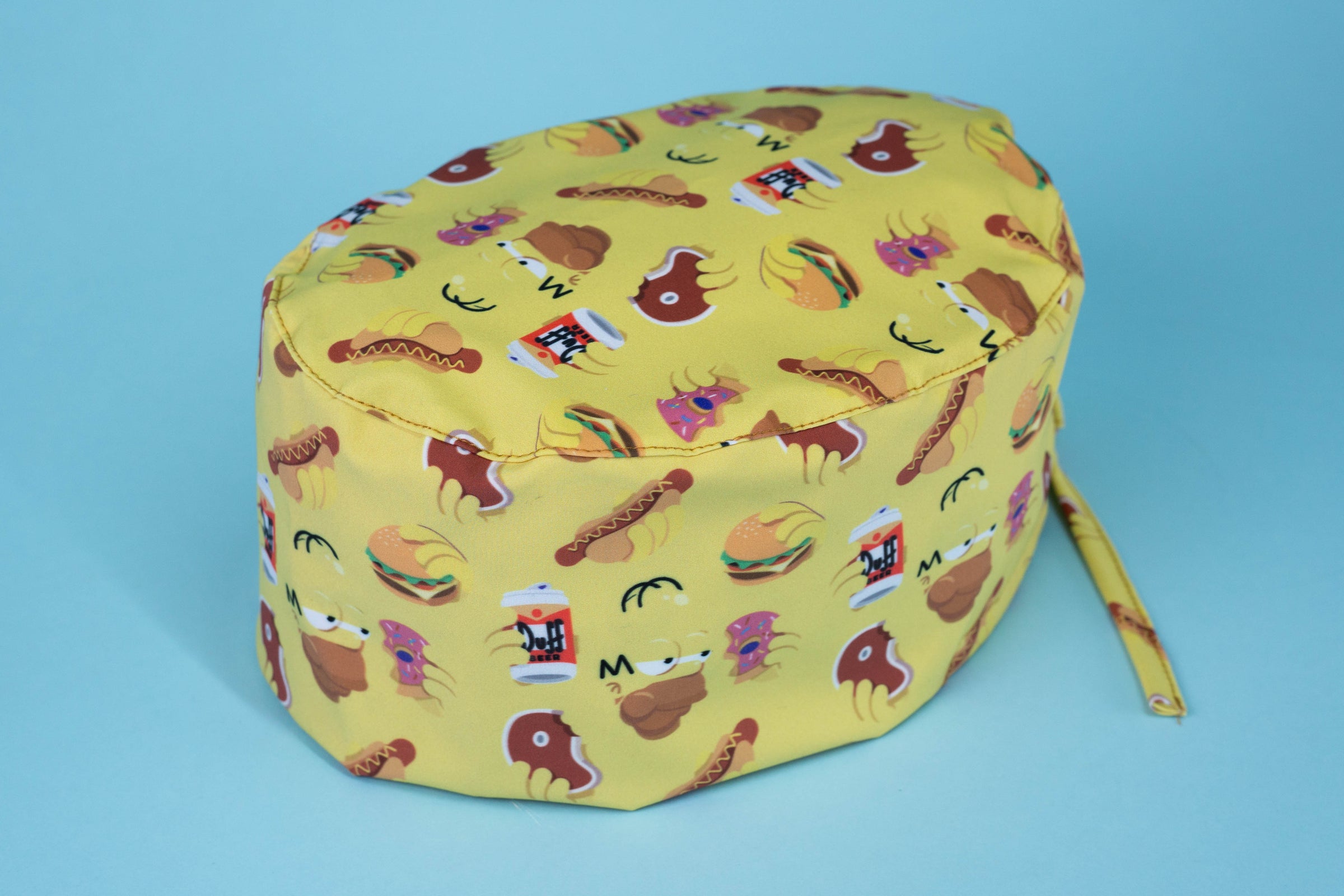 Gorro quirúrgico homer hot dog amarillo