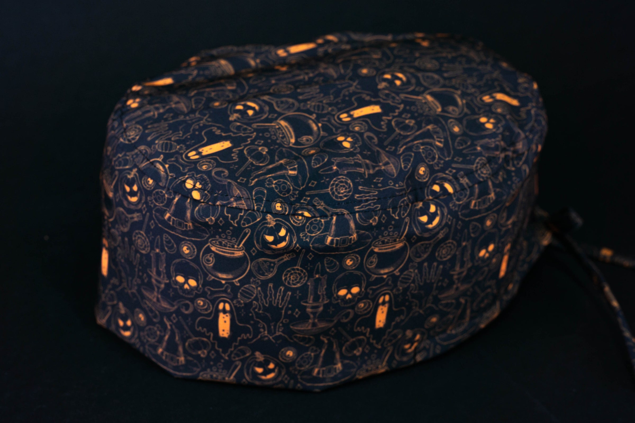 Gorro quirúrgico halloween naranja