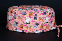 Gorro quirúrgico naranja de brujas