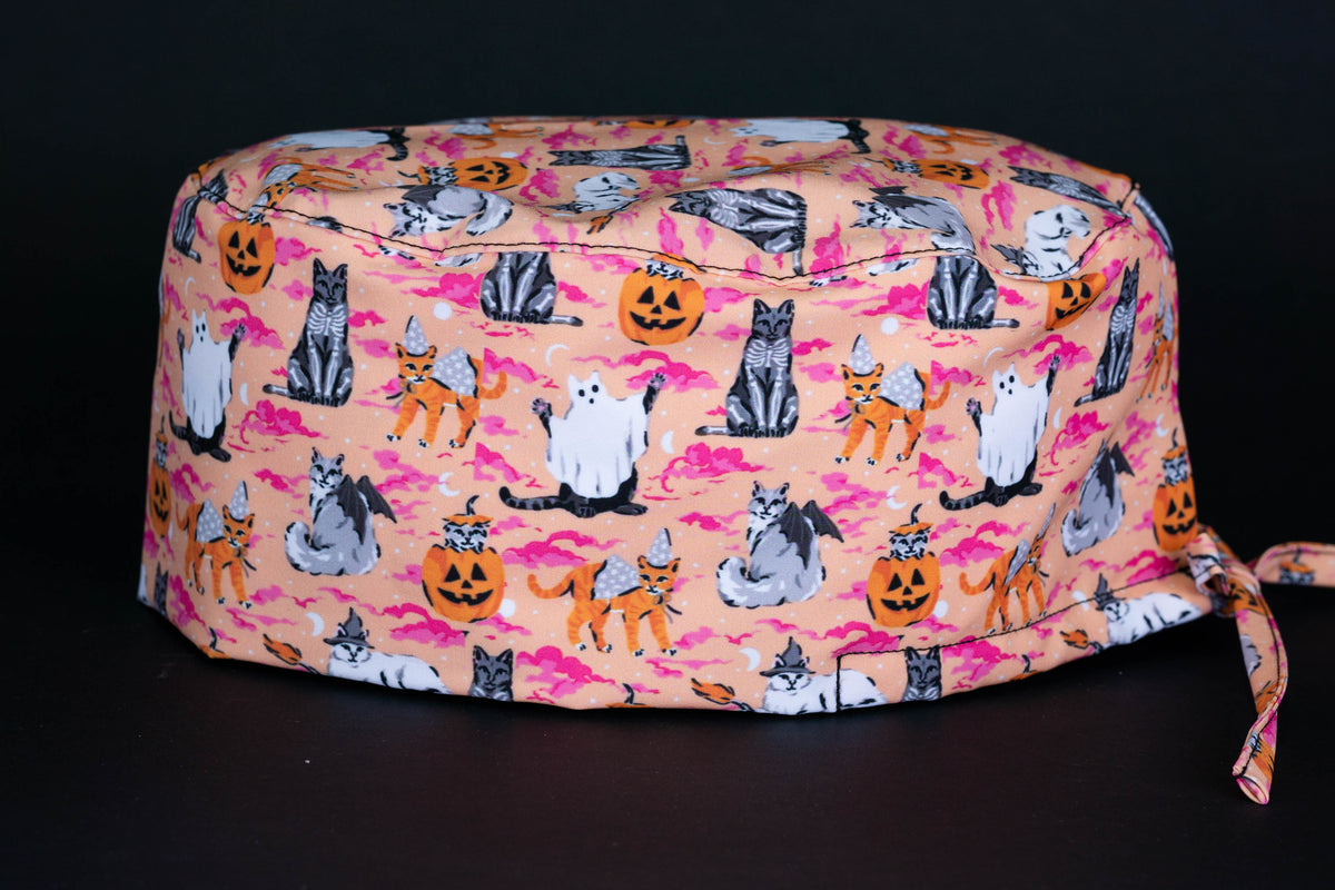 Gorro quirúrgico naranja de brujas