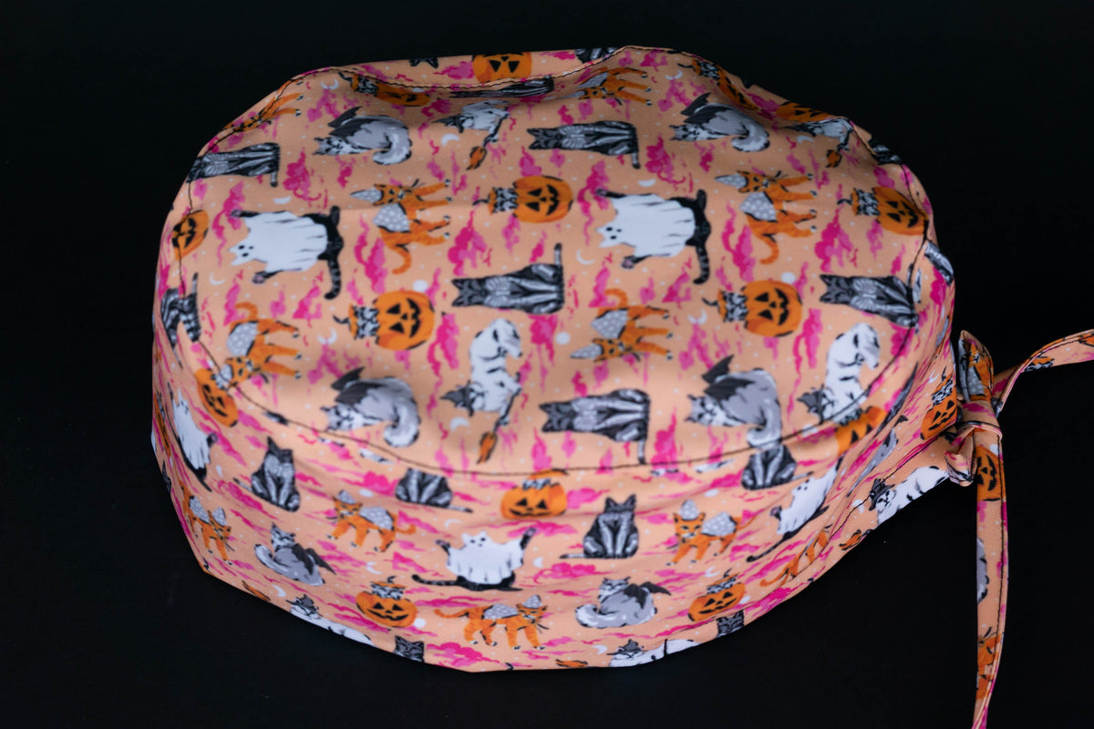 Gorro quirúrgico naranja de brujas
