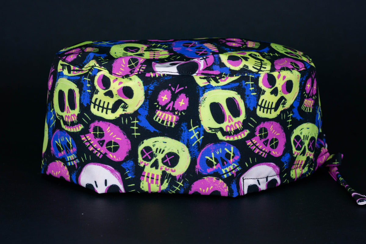 Gorro quirúrgico punk skull
