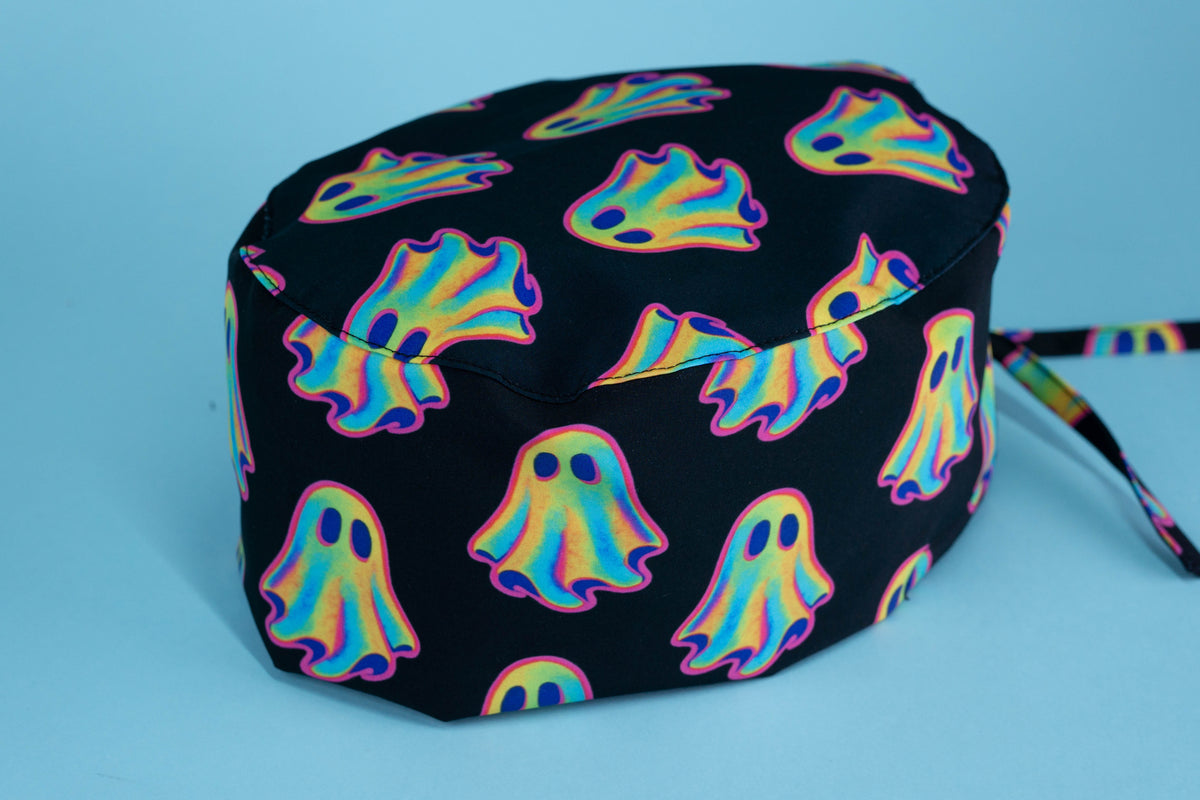 Gorro quirúrgico fantasma neon