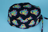 Gorro quirúrgico fantasma neon