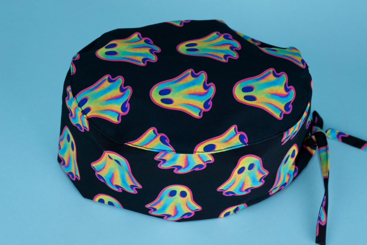 Gorro quirúrgico fantasma neon