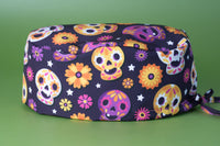 Gorro quirúrgico Dia de muertos purple