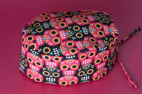 Gorro quirúrgico calavera fucsia