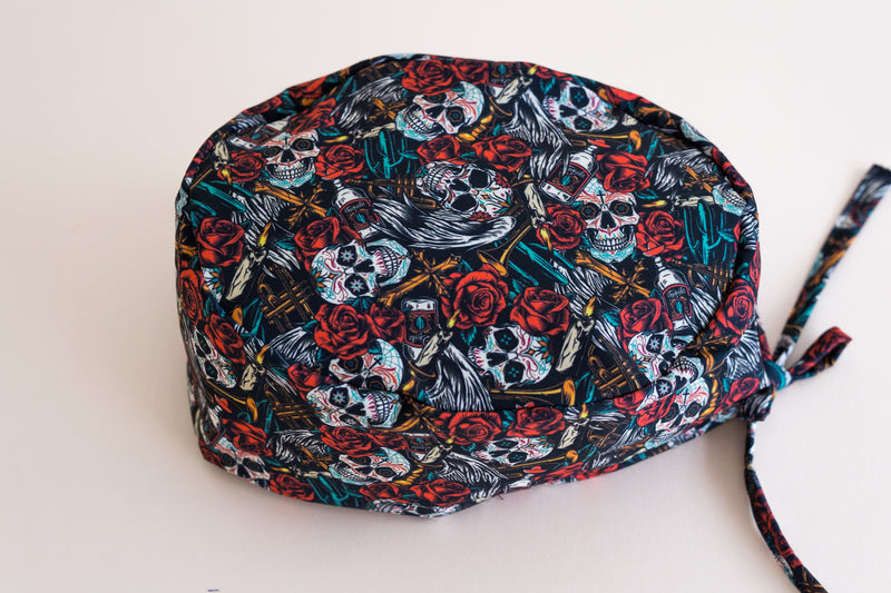 Gorro quirúrgico Skull and rose